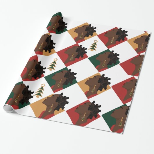 Bantu Red Christmas Wrapping Paper Geschenkpapier (Ungerollt)
