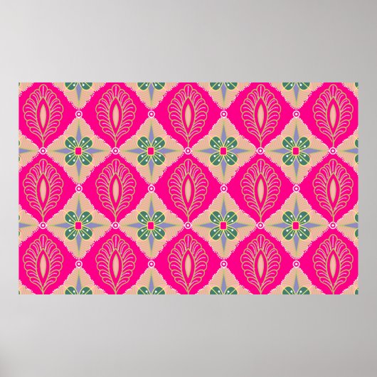 Bantul Batik in verschiedenen Farben, Batik ist ei Poster (Vorne)