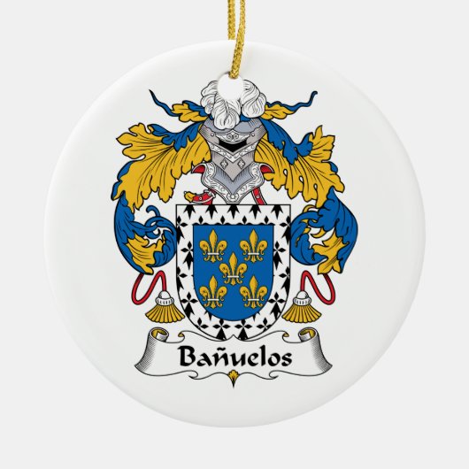 Banuelos Familienwappen Keramikornament (Vorne)
