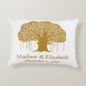 Banyanbaum-rustikale Hochzeit im Freien Zierkissen (Rückseite)