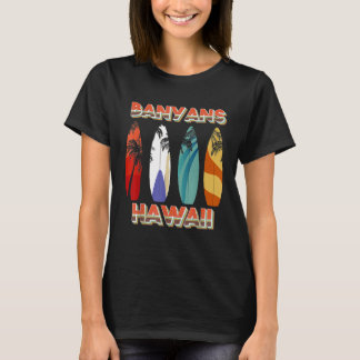 Banyans Hawaii Retro Surf Board T-Shirt
