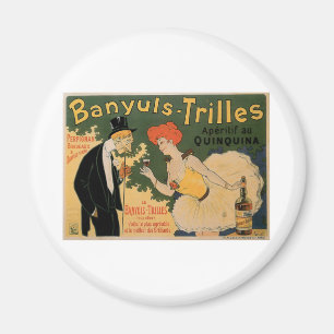 Banyuls Trilles Vintage-Wein-Getränkewerbung Kunst Magnet