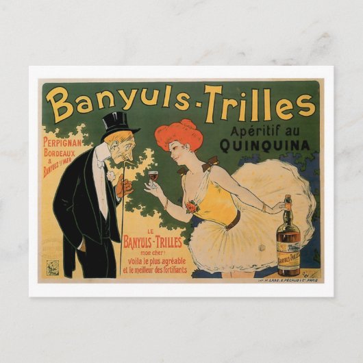 Banyuls Trilles Vintages Weingetränk Postkarte (Vorderseite)