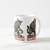 Banzai Kat Fight Fascism Kaffeetasse (VorderseiteRechts)