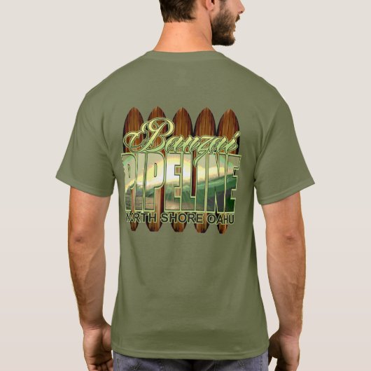 BANZAI-ROHRLEITUNGS-NORDufer OAHU T-Shirt (Rückseite)