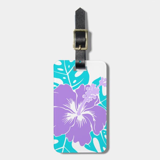 Banzai-Strand-hawaiischer Hibiskus mit Blumen Gepäckanhänger (Vorderseite vertikal)