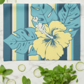 Banzai-Strand-hawaiisches Hibiskus-Küchen-Tuch Geschirrtuch (Gefaltet)