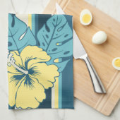 Banzai-Strand-hawaiisches Hibiskus-Küchen-Tuch Geschirrtuch (Viertel Falte)