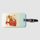 Bao Bao: Posting Time with Retro Taiwan Mailbox Gepäckanhänger (Vorderseite (Horizontal))