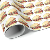 Bao Buns Porkbelly Lotus Bun Chinese Food Print Geschenkpapier (Rolleneckpunkt)