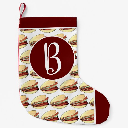 Bao Buns Porkbelly Lotus Bun Chinese Food Print Kleiner Weihnachtsstrumpf (Vorderseite)