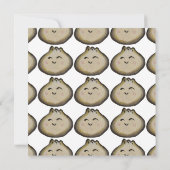 Bao-Dumpling-Geburtstagseinladung Dankeskarte (Rückseite)