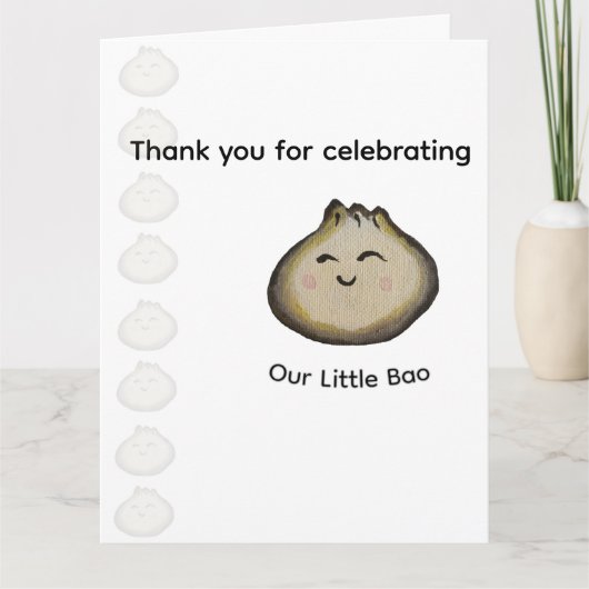 Bao-Dumpling-Geburtstagsfeier Danke (Vorderseite)