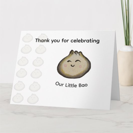 Bao-Dumpling-Geburtstagsfeier Danke (Vorderseite)