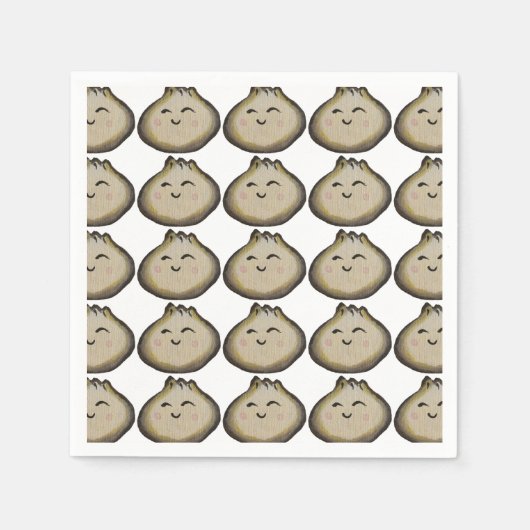 Bao-Dumpling-Geburtstagsfeier Serviette (Vorderseite)