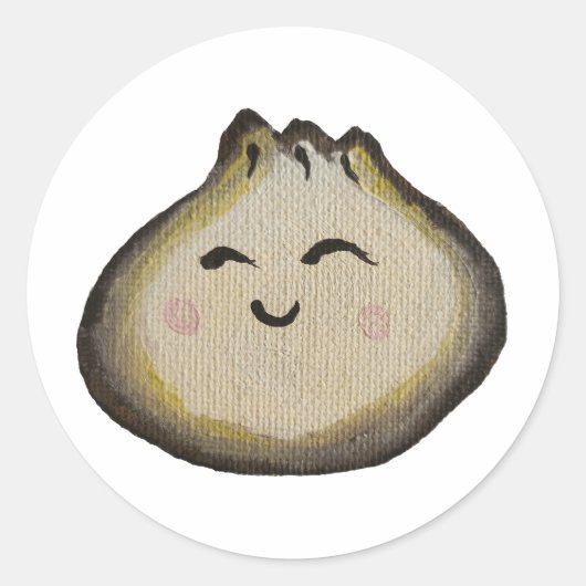 Bao-Dumpling Runder Aufkleber (Vorderseite)