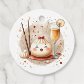 Bao in Oven Theme Little Dumpling Baby Dusche Geschenkanhänger (Vorderseite)