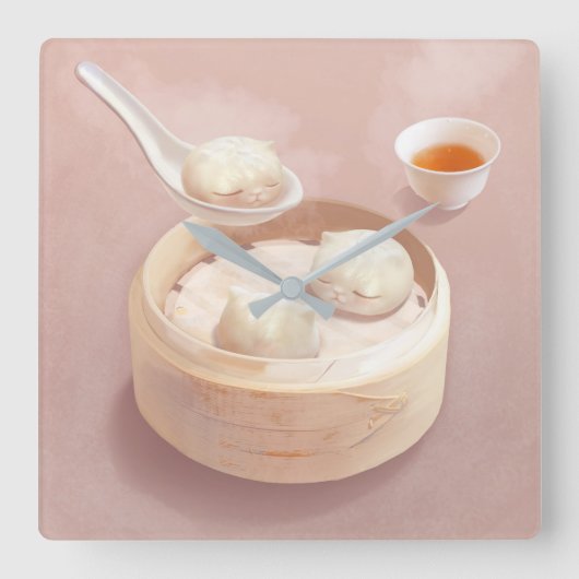 Bao Quadratische Wanduhr (Vorderseite)