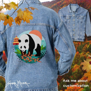 BAO SHI - Panda-Denim-Jacke Jeansjacke