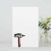 Baobab-Baum zeichnend Stationery Briefpapier (Stehend Vorderseite)