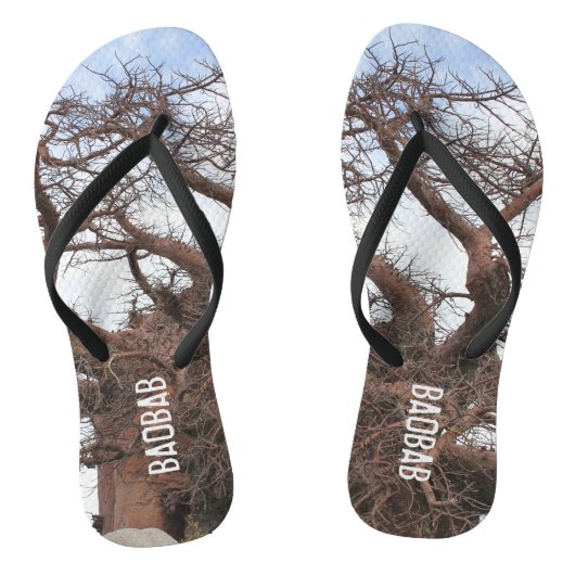 Baobab Print Funky Flip Flops Badesandalen (Fußbett)