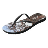 Baobab Print Funky Flip Flops Badesandalen (Schrägansicht)