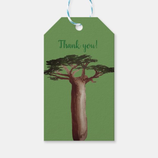 Baobab Tree Benutzerdefinierte Geschenktasten Geschenkanhänger (Vorderseite)