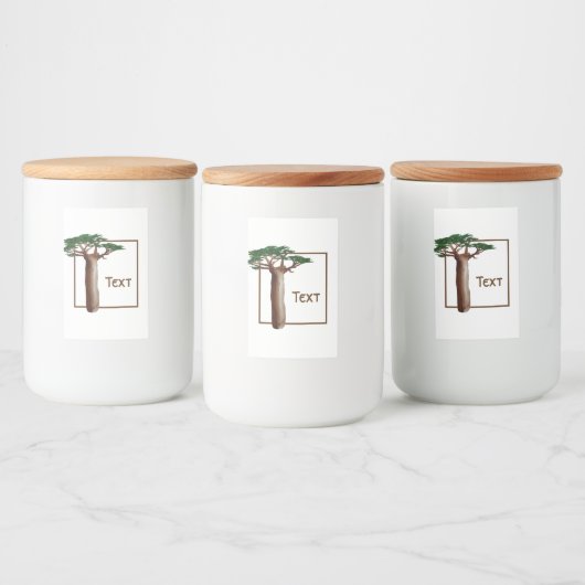 Baobab Tree Custom Food and Beverage Label Set Lebensmitteletikett (Flaschen)