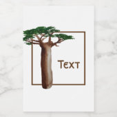Baobab Tree Custom Food and Beverage Label Set Lebensmitteletikett (Einzelnes Label)