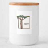 Baobab Tree Custom Food and Beverage Label Set Lebensmitteletikett (Vorderseite)