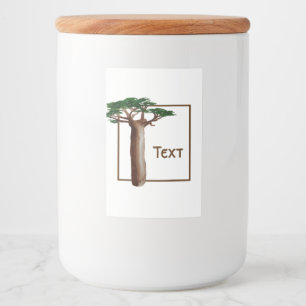 Baobab Tree Custom Food and Beverage Label Set Lebensmitteletikett