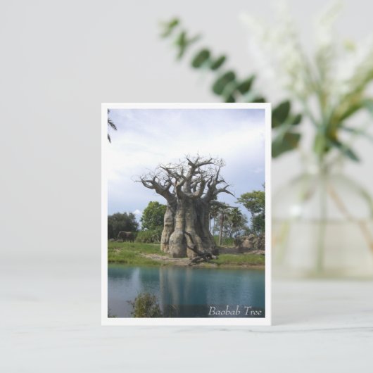 Baobab Tree Postcard Postkarte (Stehend Vorderseite)