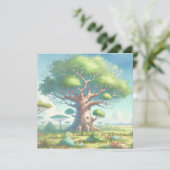 Baobab Tree & Quote Karte (Stehend Vorderseite)