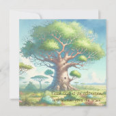 Baobab Tree & Quote Karte (Vorderseite)