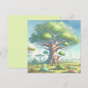 Baobab Tree & Quote Karte