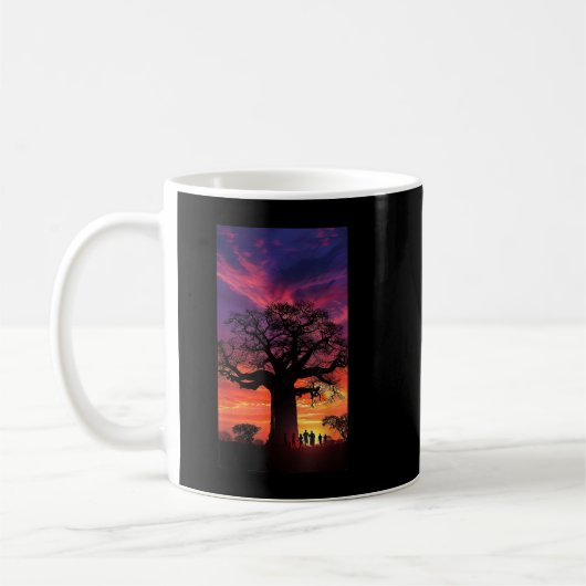 Baobab Tree Sunset Tree Nature Outdoor Dusk Kaffeetasse (Links)