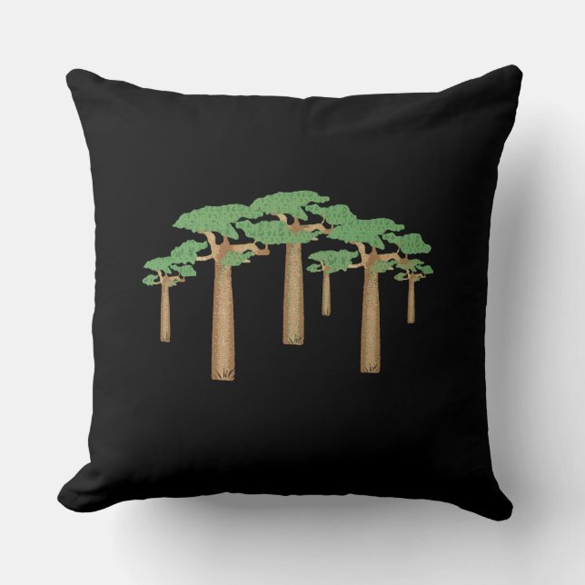 Baobab Trees Throw Kissen (Vorderseite)