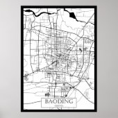 Baoding China Map Poster (Vorne)