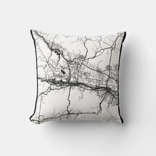 Baoji China City Map Kissen (Vorderseite)