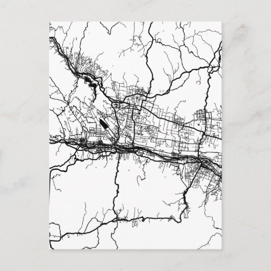 Baoji China City Map Postkarte (Vorderseite)