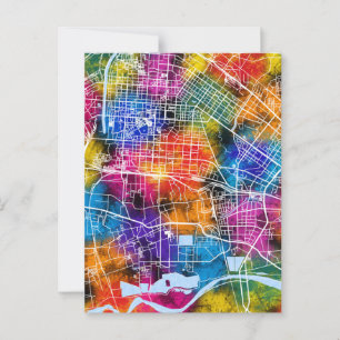 Baotou China City Map Postkarte