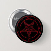 Baphomet 666 runder Knopf Button (Vorne & Hinten)