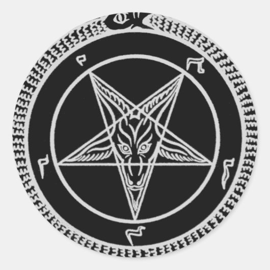 Baphomet-Aufkleber Runder Aufkleber (Vorderseite)