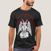Baphomet Beten Dämon Satanic Lucifer Beelzebub T-Shirt (Vorderseite)
