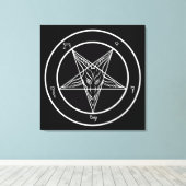 Baphomet BIG 32"x32" Art on Stretched Canvass Leinwanddruck (Insitu (Holzboden))