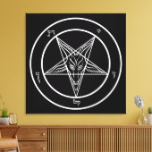 Baphomet BIG 32"x32" Art on Stretched Canvass Leinwanddruck (Insitu (Wohnzimmer))