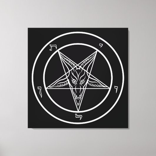 Baphomet BIG 32"x32" Art on Stretched Canvass Leinwanddruck (Vorderseite)