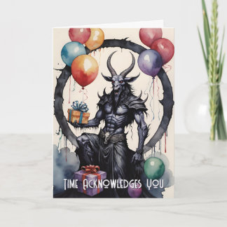 Baphomet Birthday Balloons & Gifts Gothic Karte