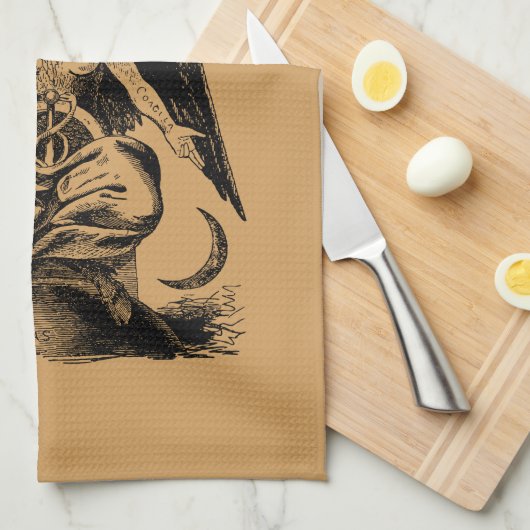 Baphomet - black print küchentuch (Viertel Falte)