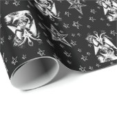 Baphomet Bone Star Occult Gothic Wrapping Paper Geschenkpapier (Rolleneckpunkt)